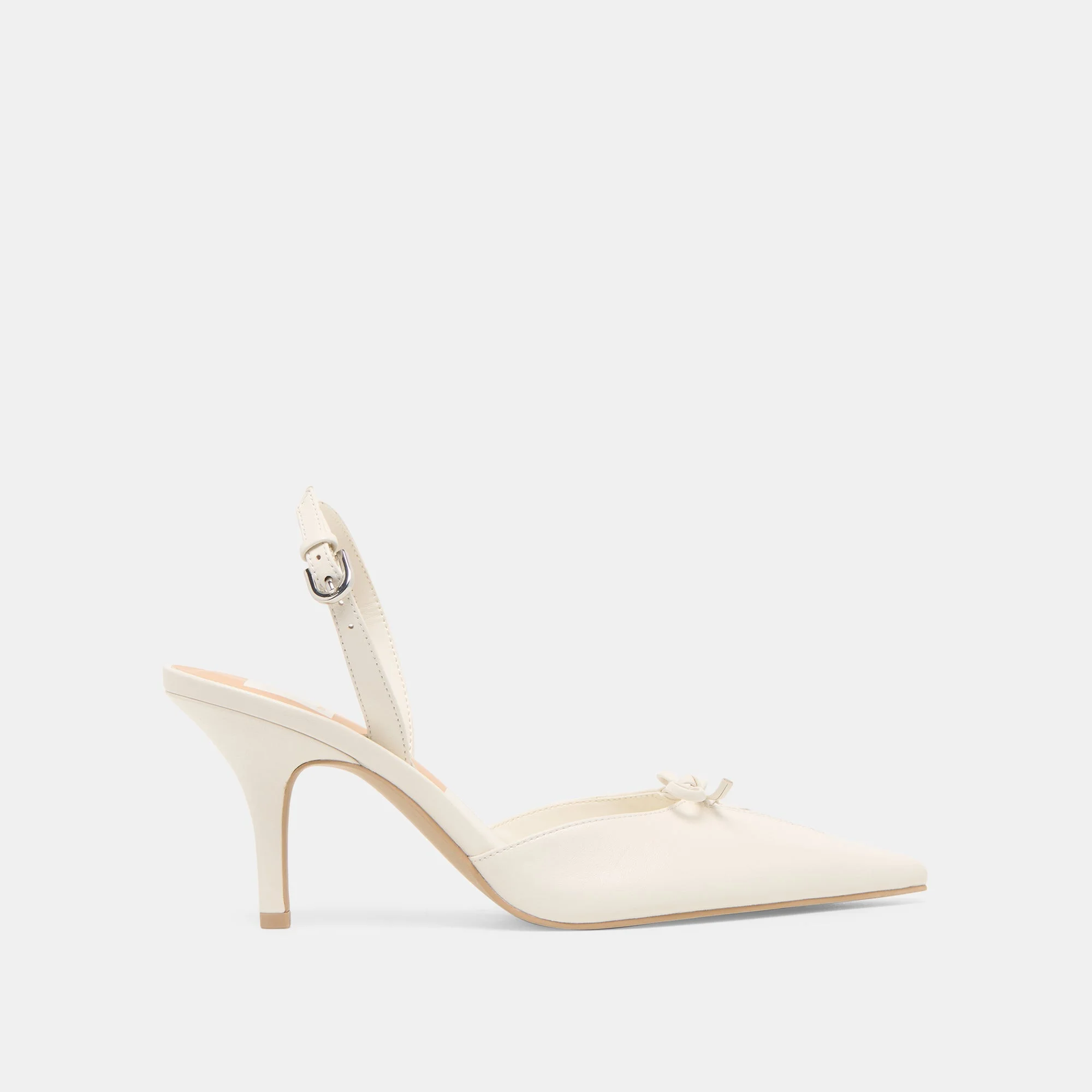 HAMYA HEELS WHITE LEATHER - 1