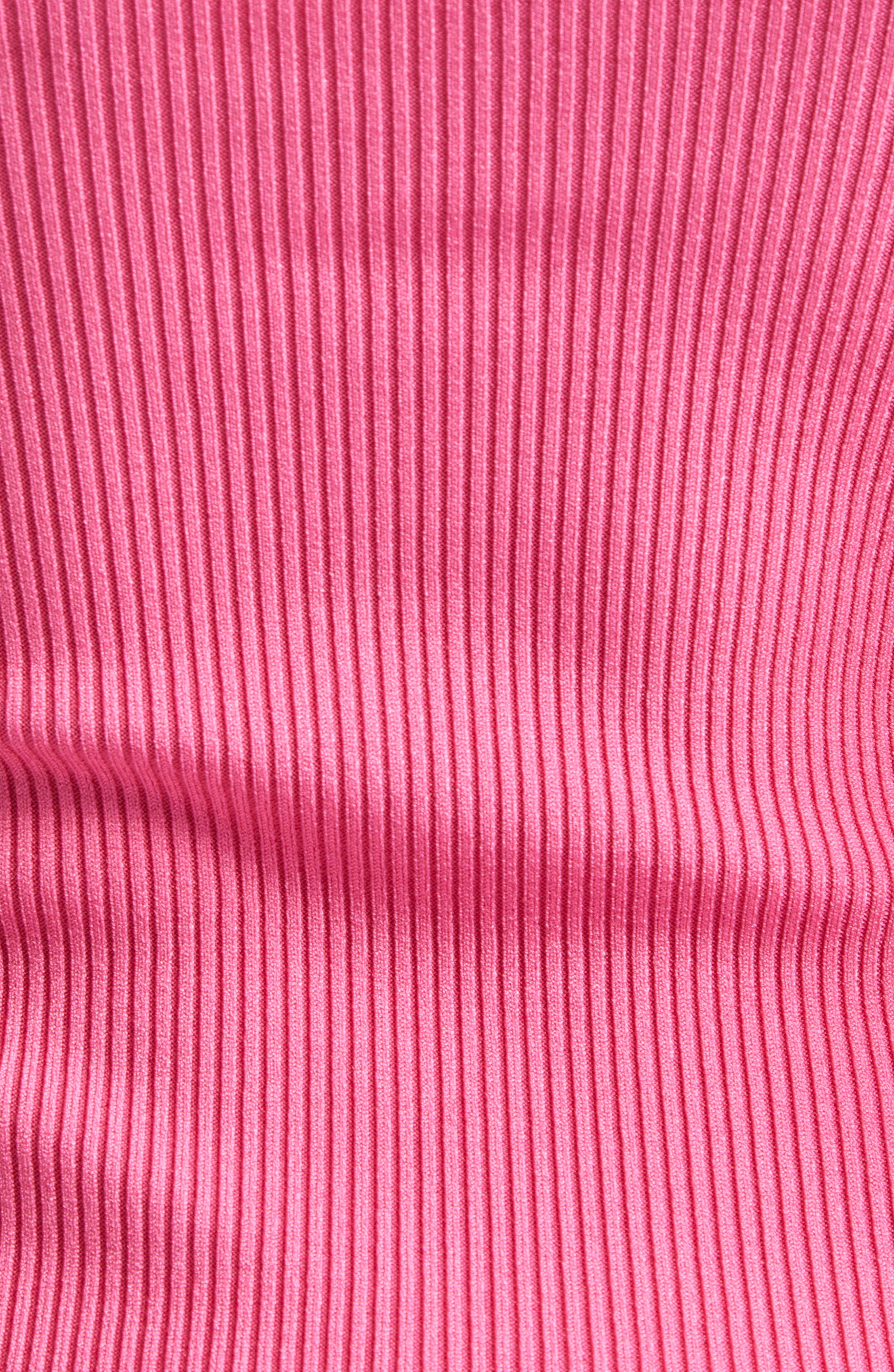 Versace Safety Pin Rib Knit Midi Dress in Dragon Fruit at Nordstrom - 6