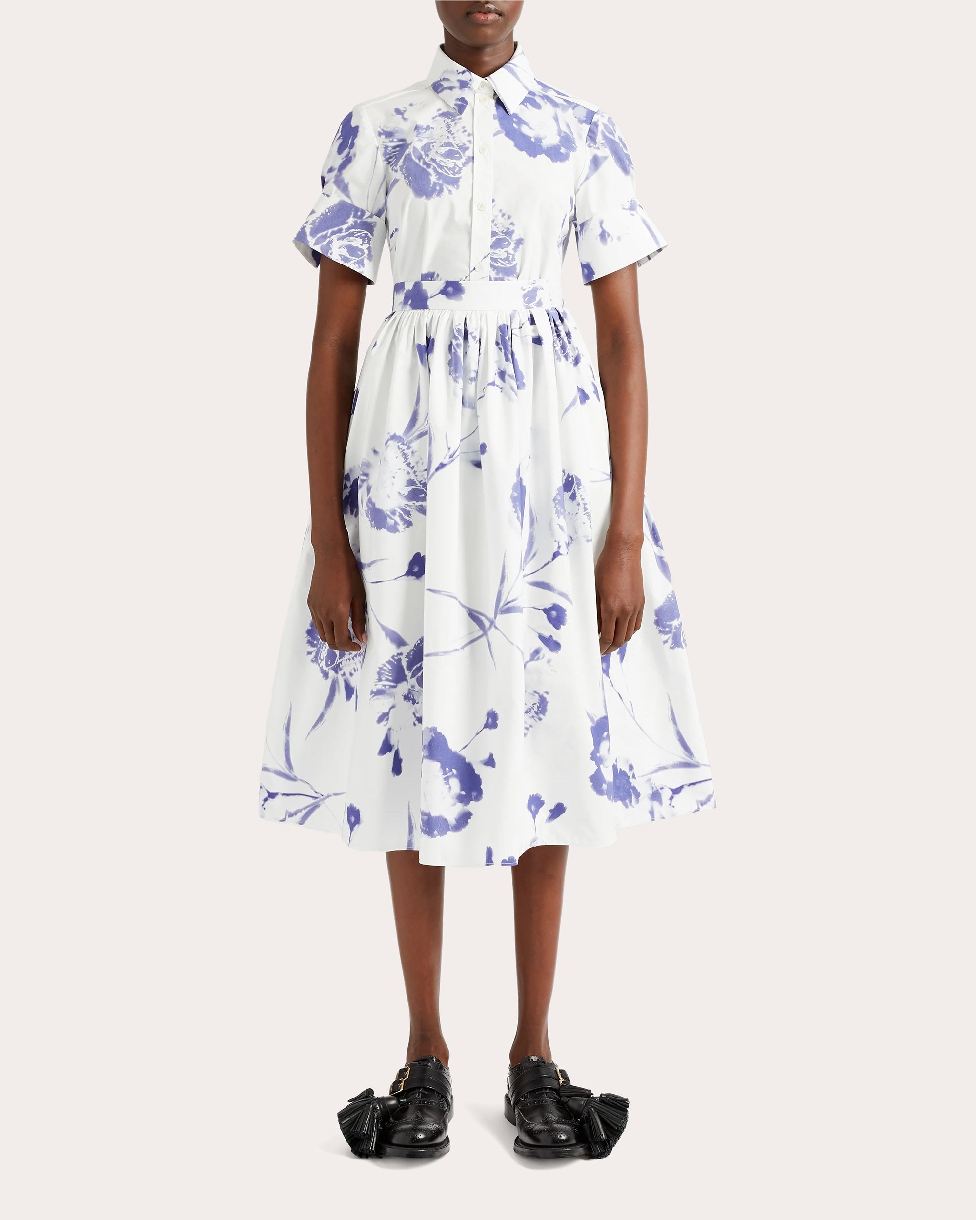 Floral Cotton Poplin Short-Sleeve Button-Up - 2