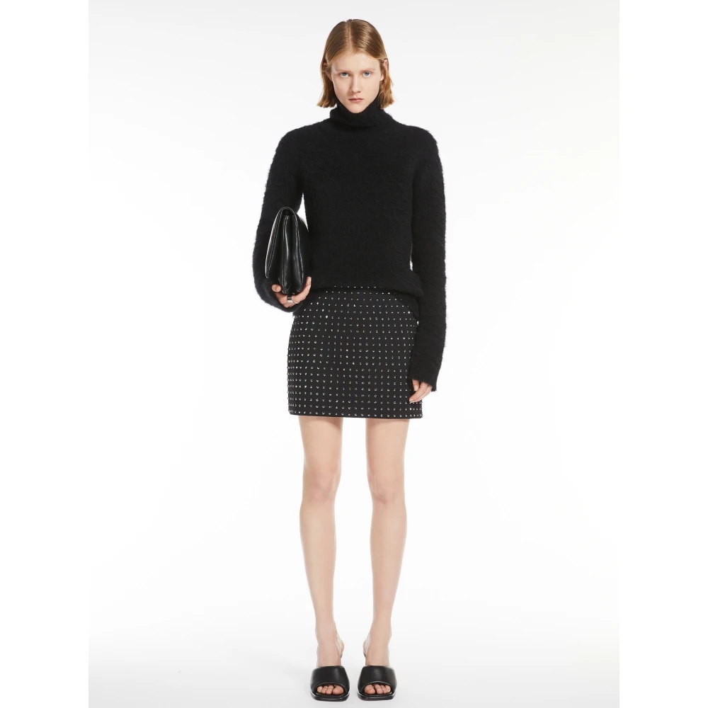 Sportmax BLACK RHINESTONE GEOMETRIC SKIRT | miinto | REVERSIBLE