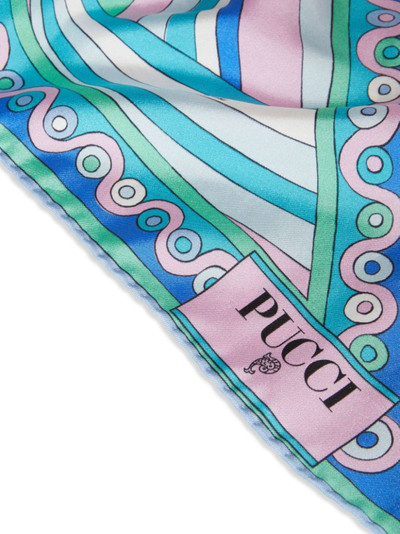 PUCCI Iride and Onde-print silk scarf outlook