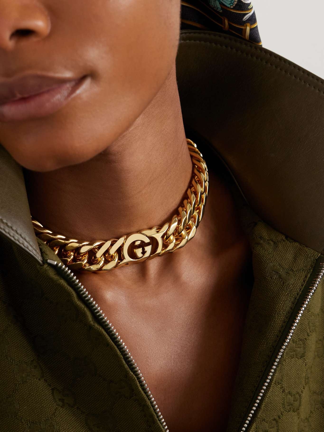 Interlocking GG gold-tone necklace Gold - 2