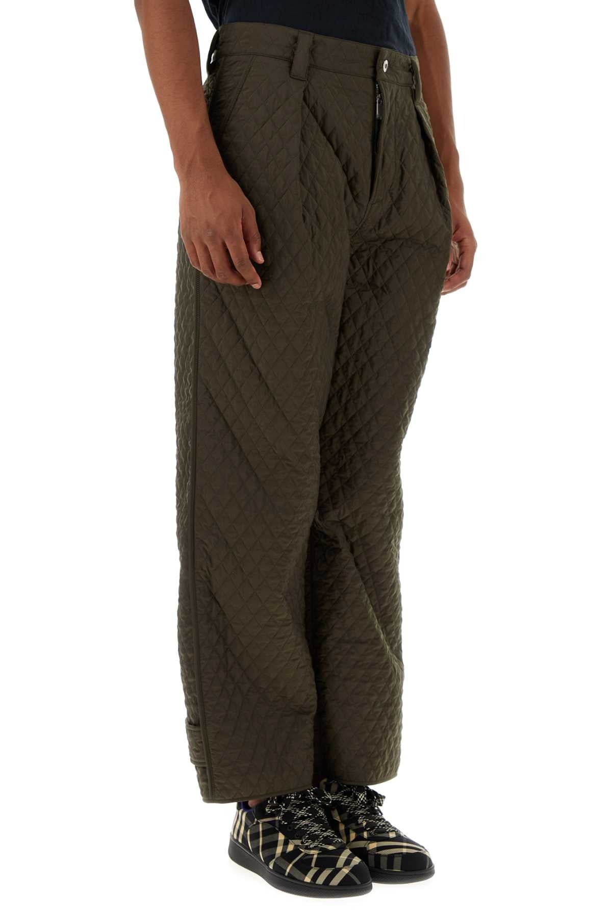 Burberry Men Army Green Nylon Pant - 3