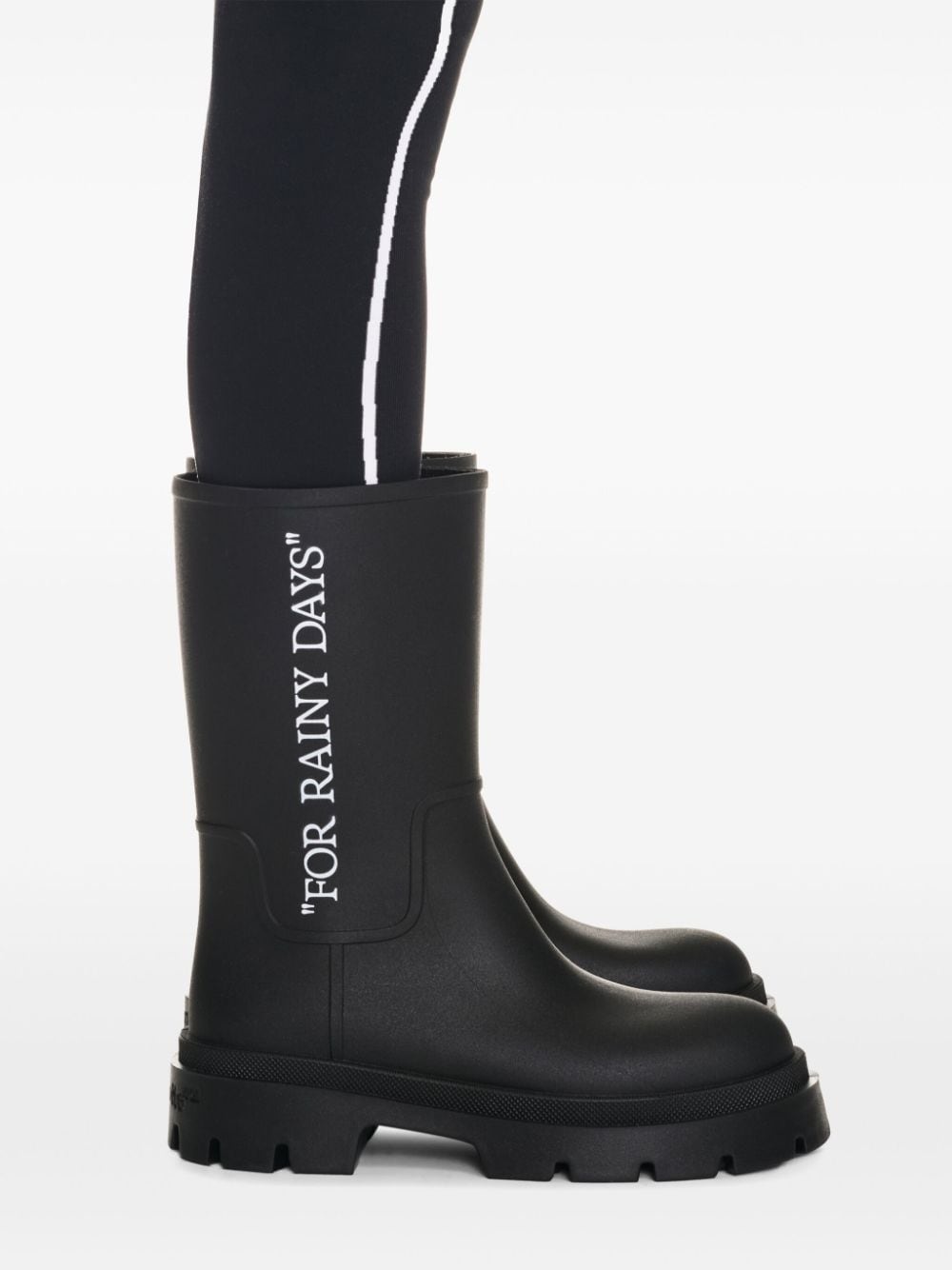 slogan-print boots - 6