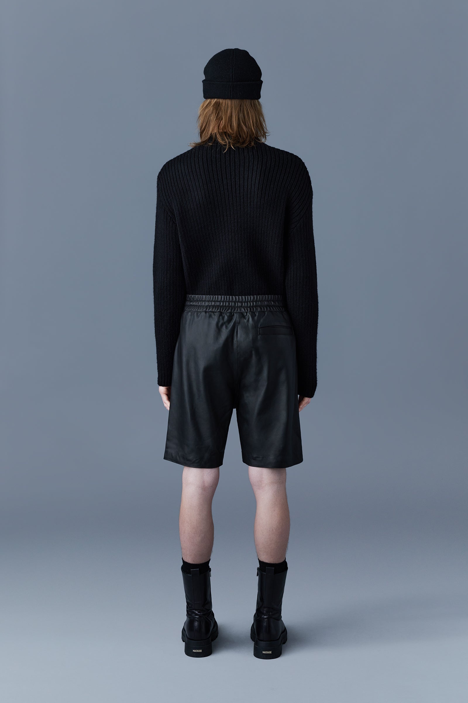 ELWOOD (R)Leather Bermuda shorts for men - 4