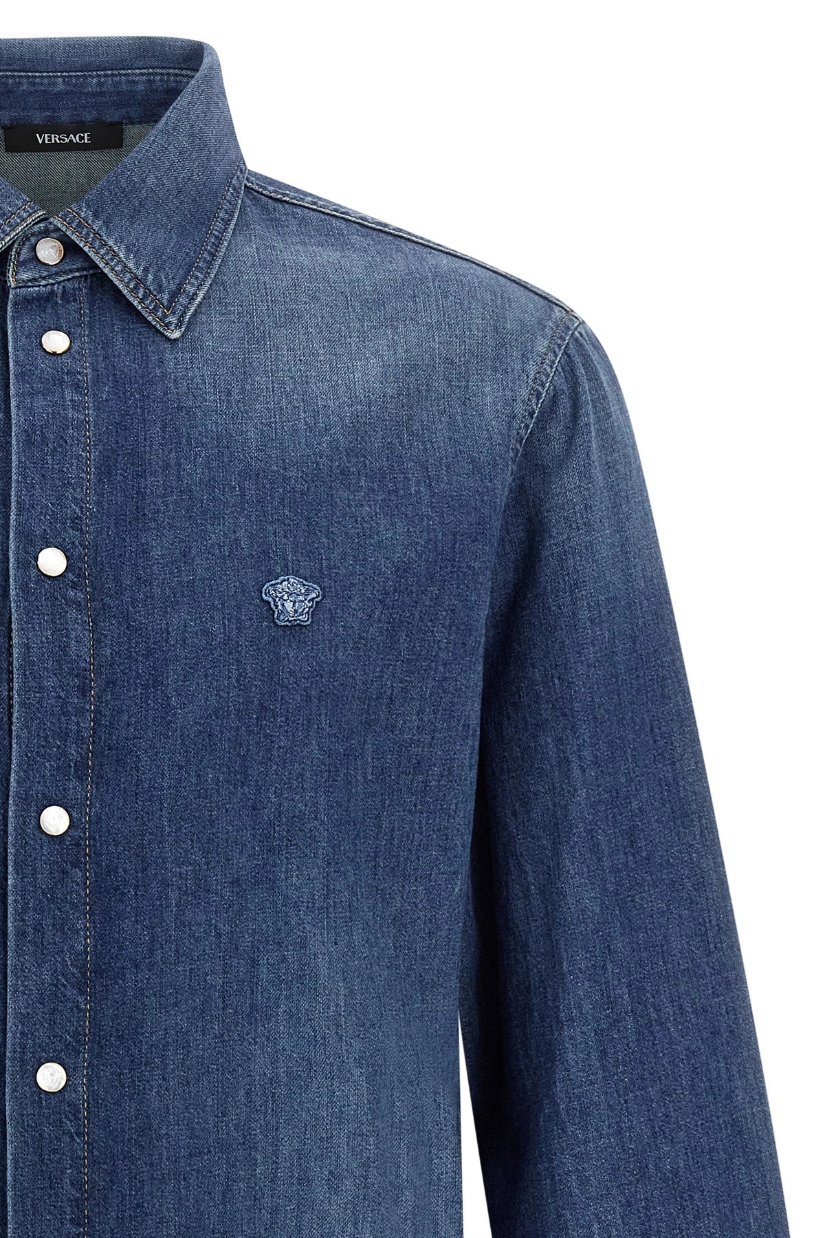 'Medusa' patch shirt - 4