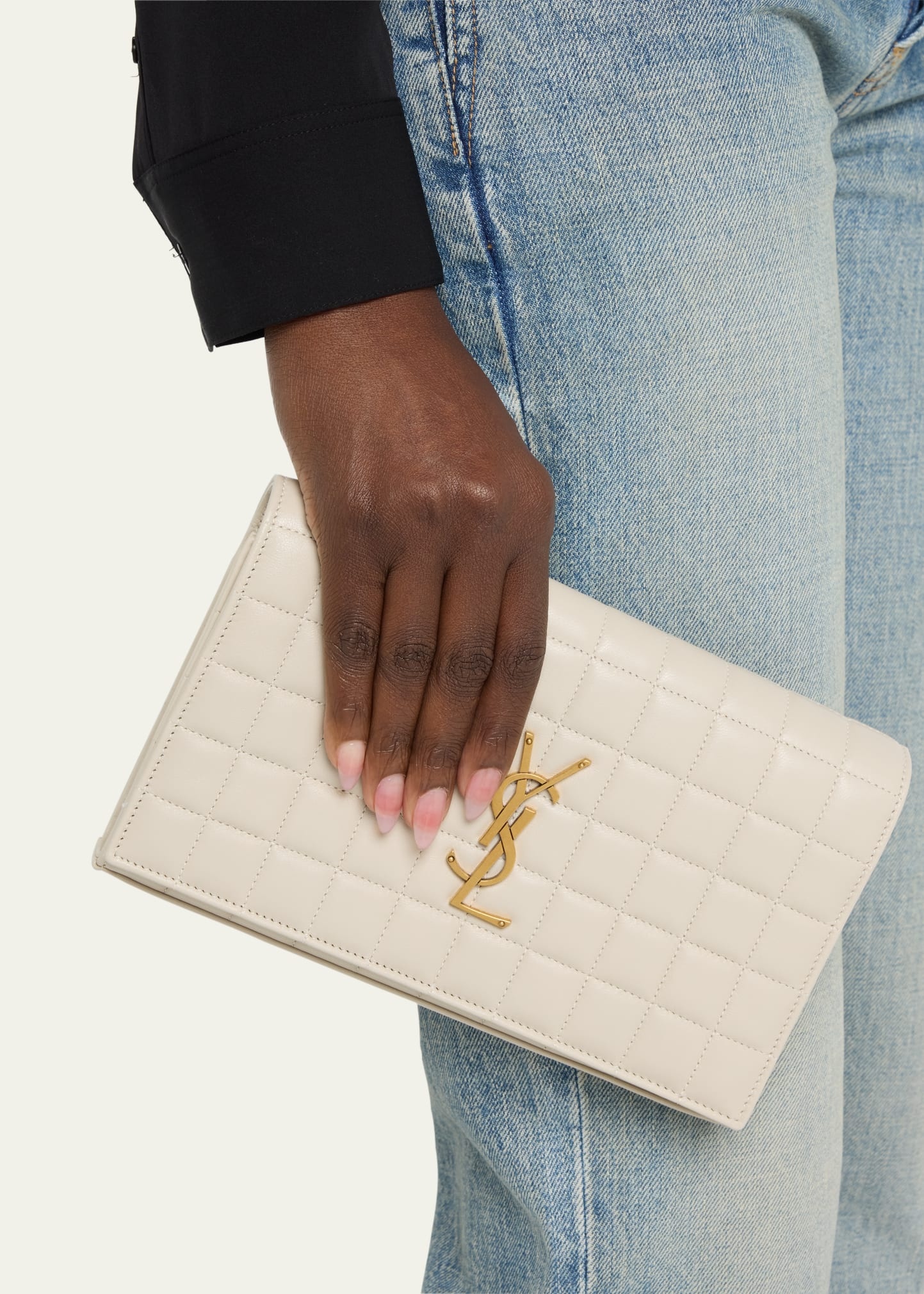 Cassandra Quilted Lambskin Leather Wallet On Chain - 2