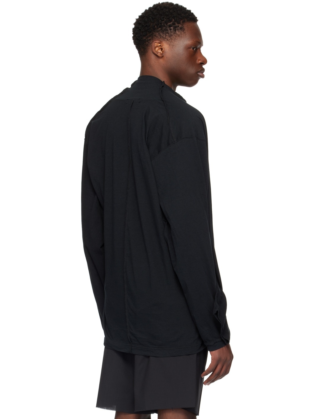 Black Layered Sweatshirt - 3