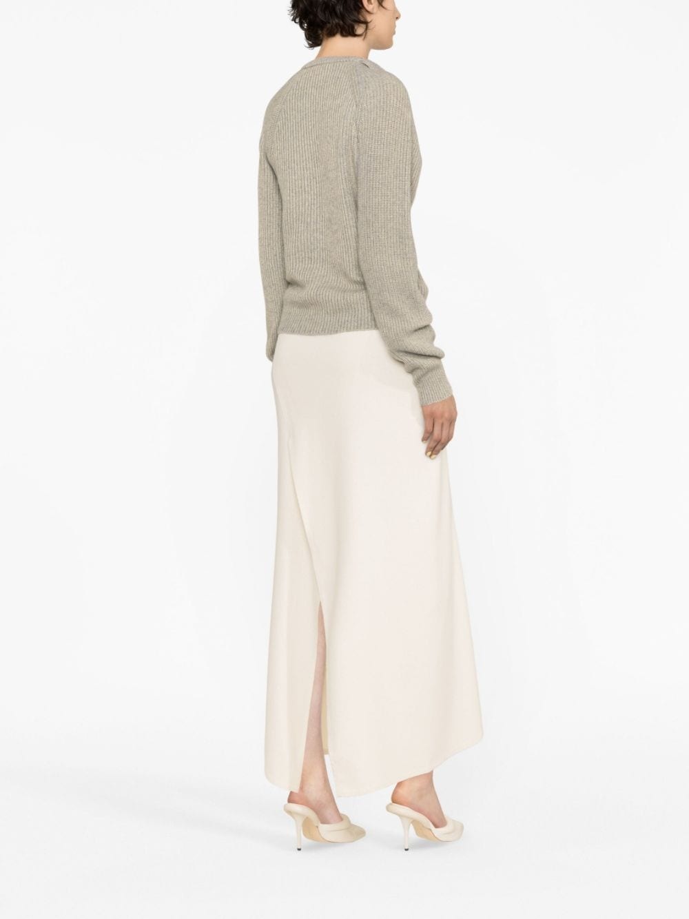 twist-detail ribbed jumper - 3