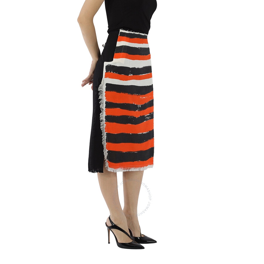 Marni Ladies Stripe-print Midi Skirt - 2