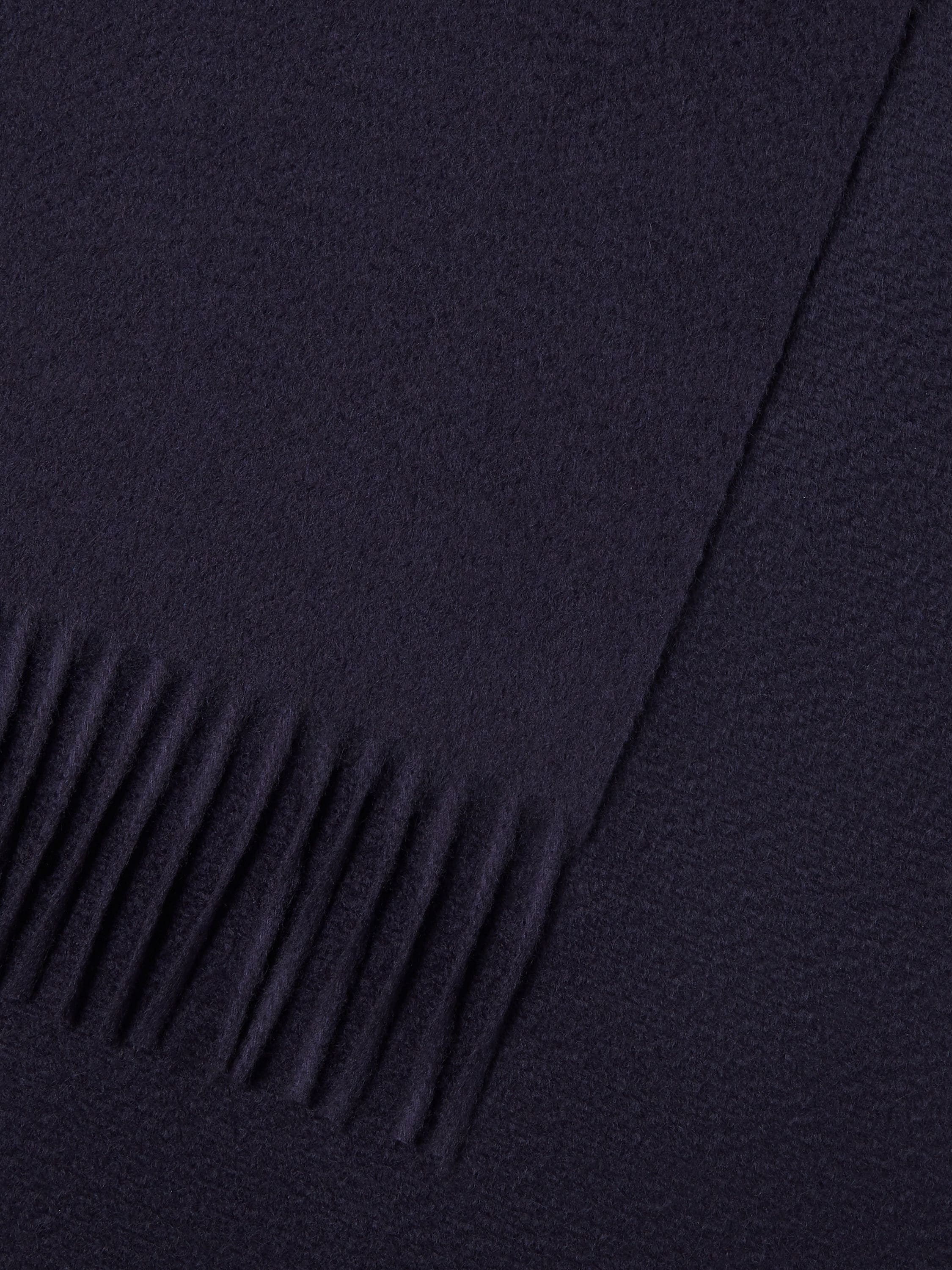DARK BLUE OASI CASHMERE SCARF - 2