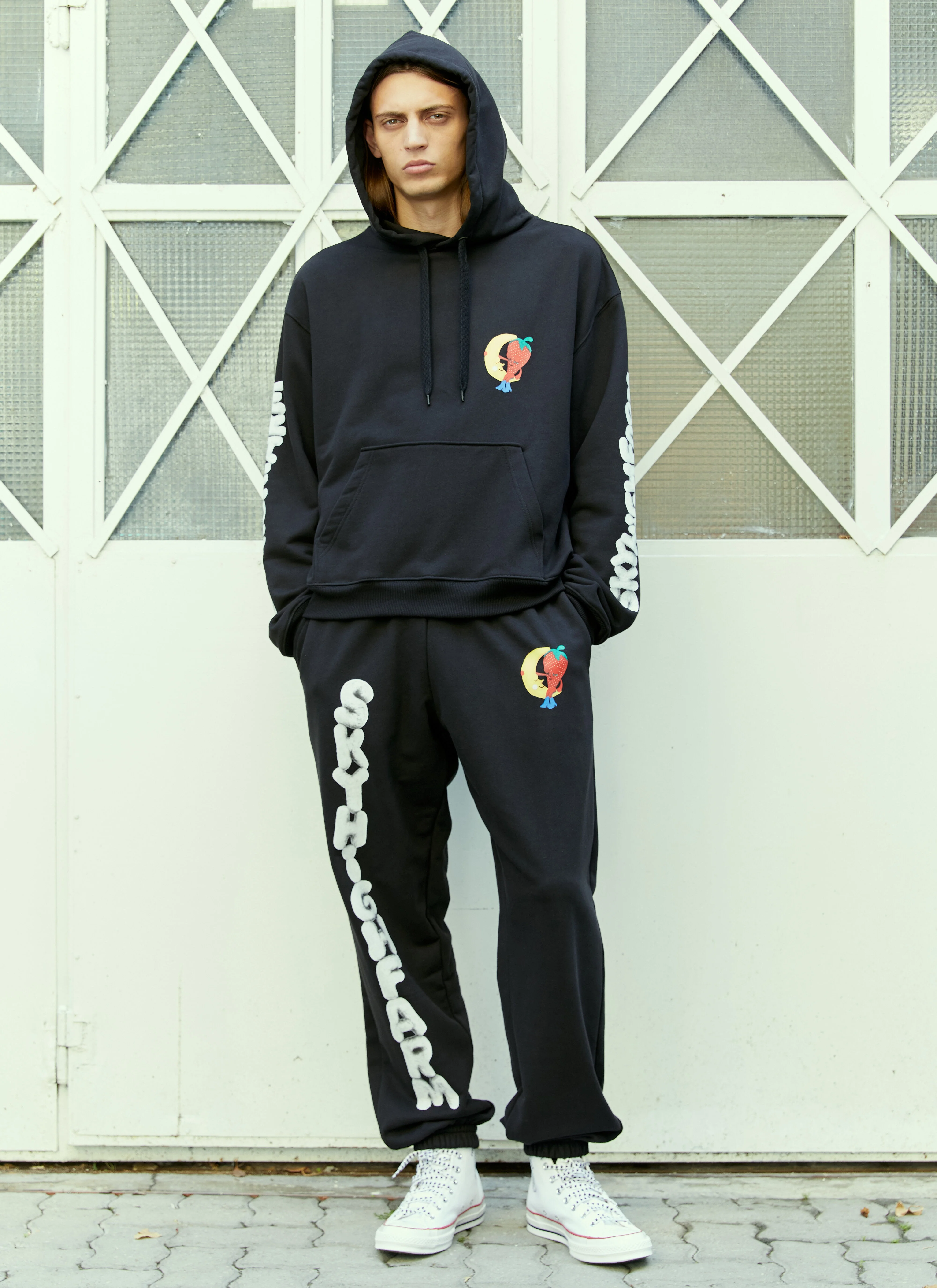 Graphic Print Track Pants - 1