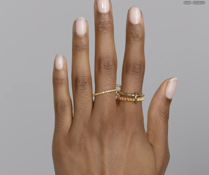 Spinelli Kilcollin Norah Orange Sapphire & 18k Gold Ombré Ring outlook