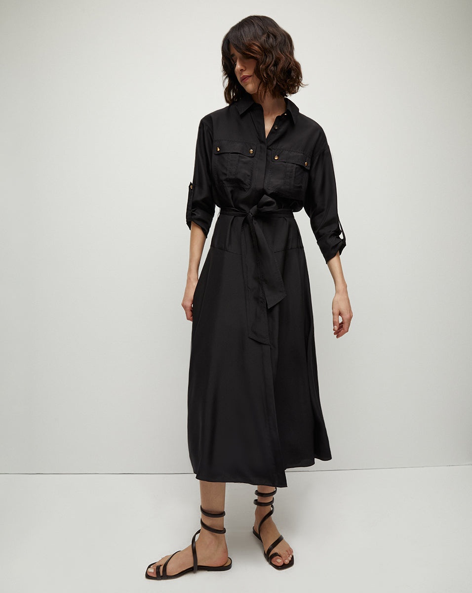 CAMILLE SILK SHIRTDRESS - 4
