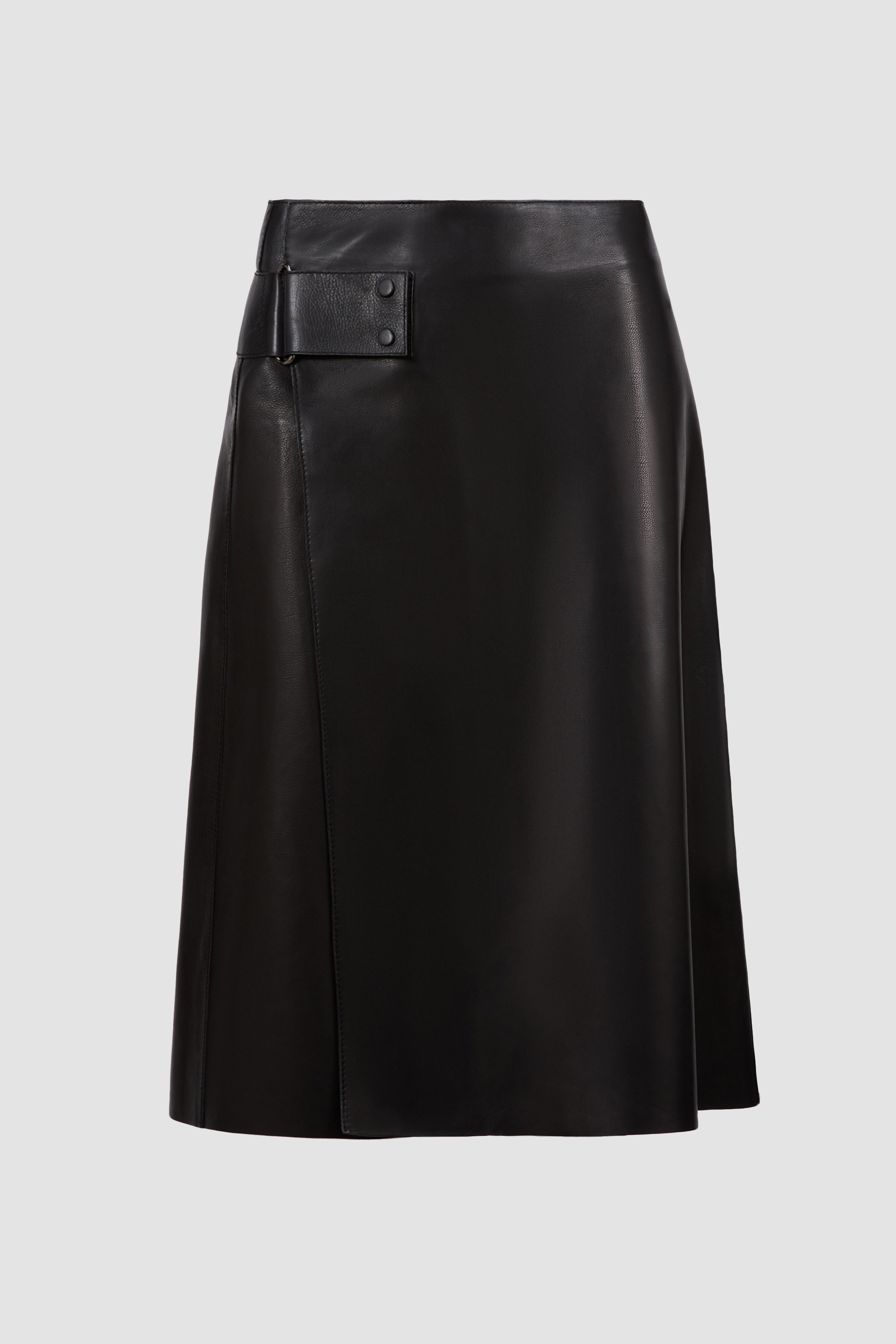 Leather Midi Skirt - 1