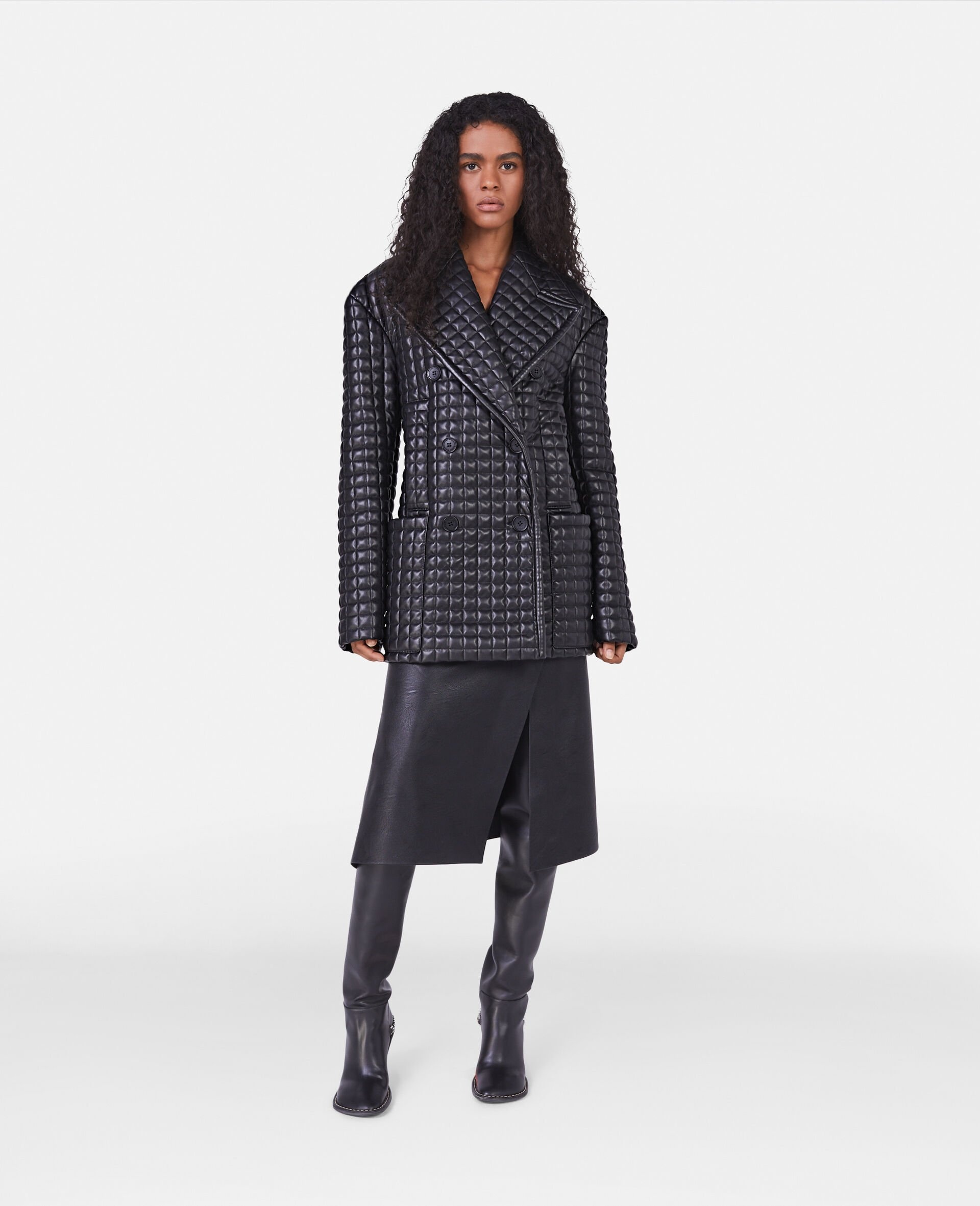 Quilted Alter Mat Double-Breasted Coat - 2