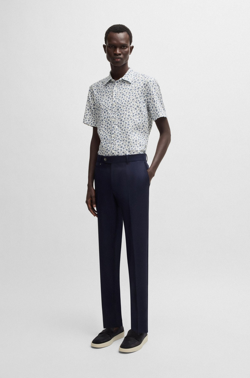 BOSS SLIM-FIT SHIRT IN FLORAL-PRINT STRETCH LINEN outlook