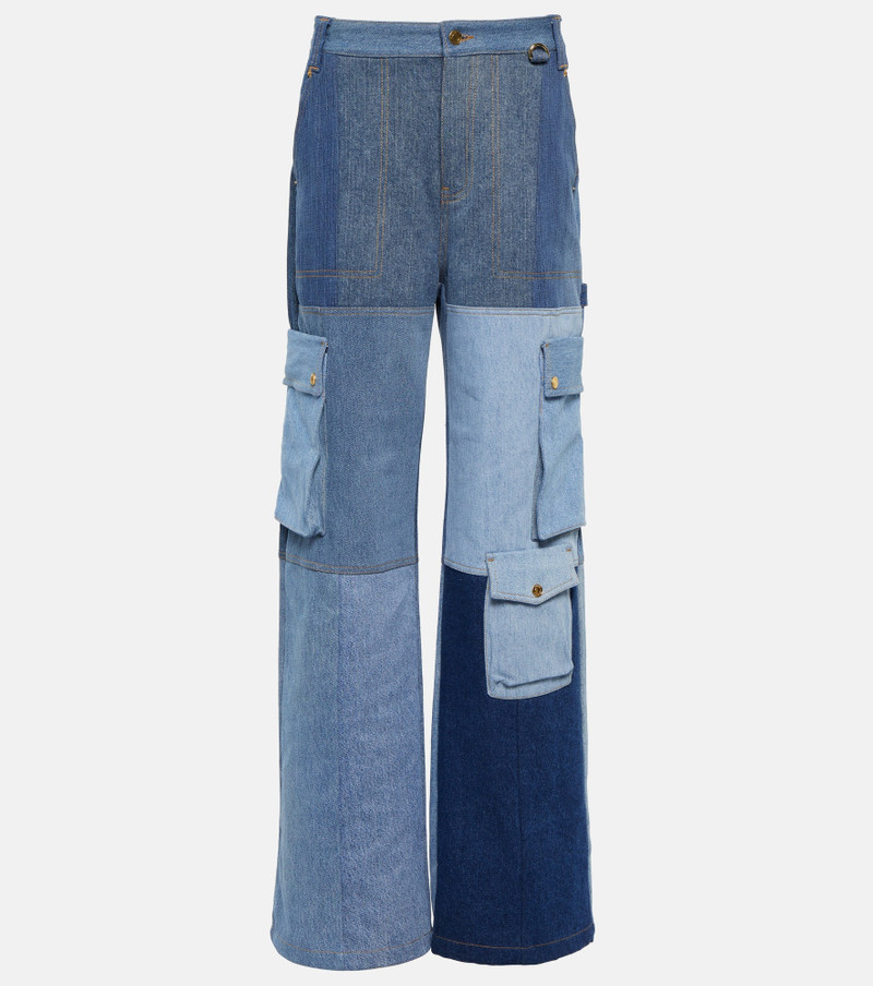 Monogram high-rise wide-leg jeans - 1
