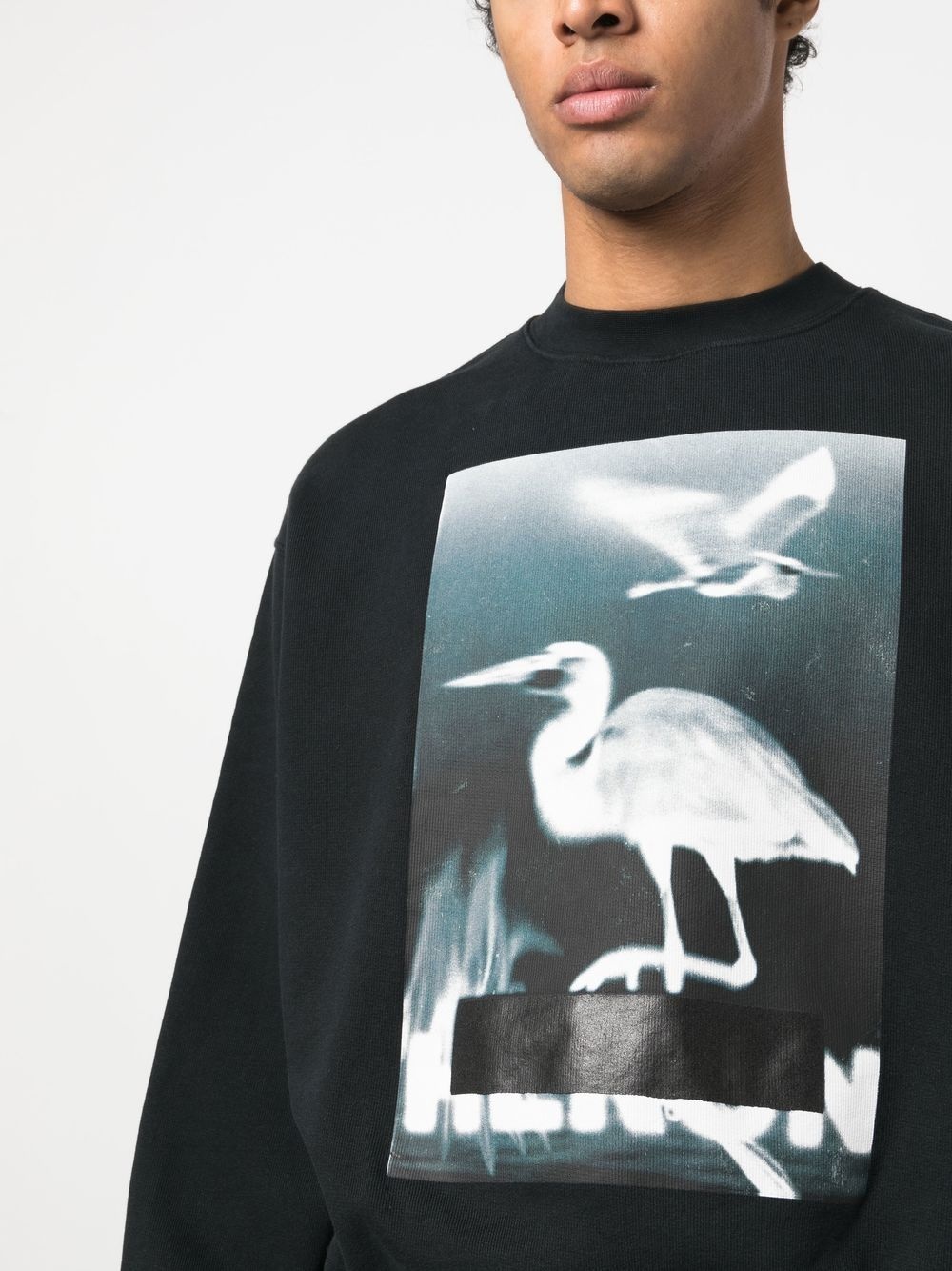 Censored-print crew-neck sweatshirt - 5