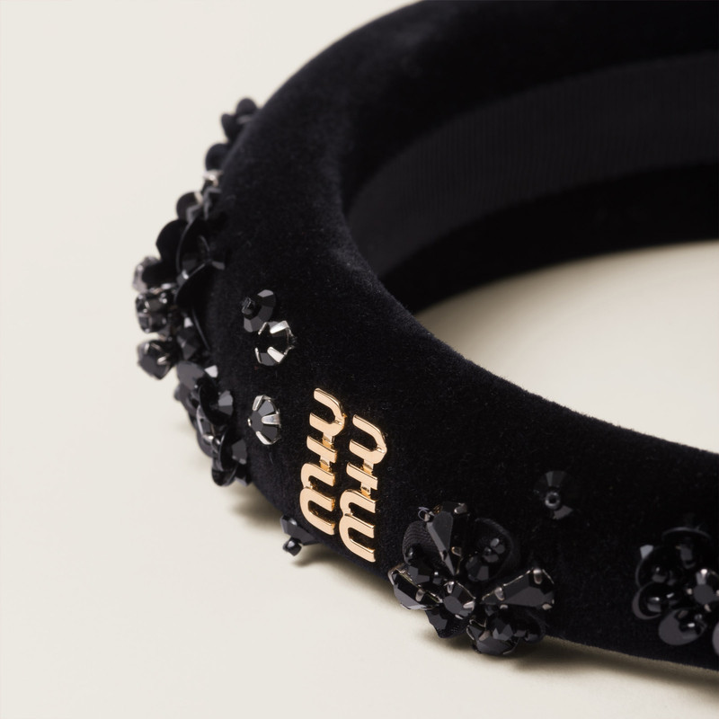 Miu Miu Velvet headband outlook