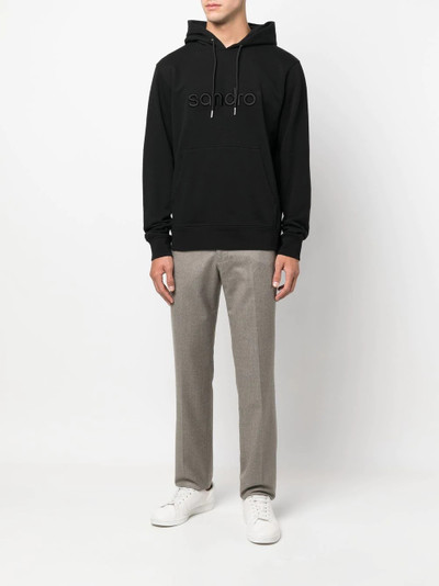 Sandro embroidered-logo pullover hoodie outlook