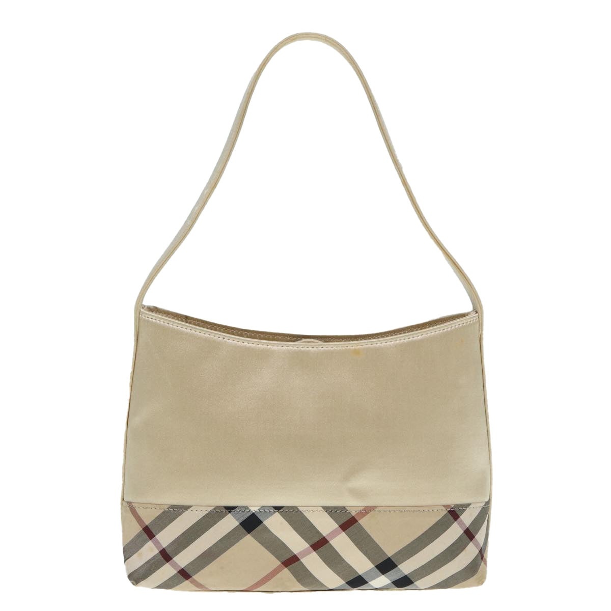 Burberry Nova Check Hand Bag Nylon Beige Silver - 3