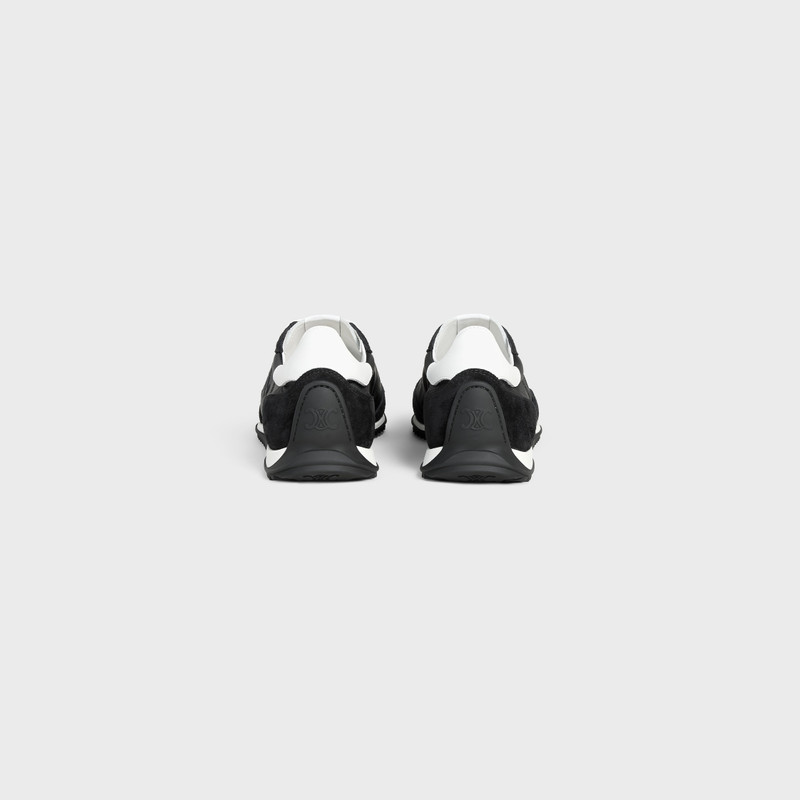 CELINE CELINE RACER LOW LACE-UP SNEAKER WITH TRIOMPHE IN NYLON, SUEDE CALFSKIN AND CALFSKIN outlook