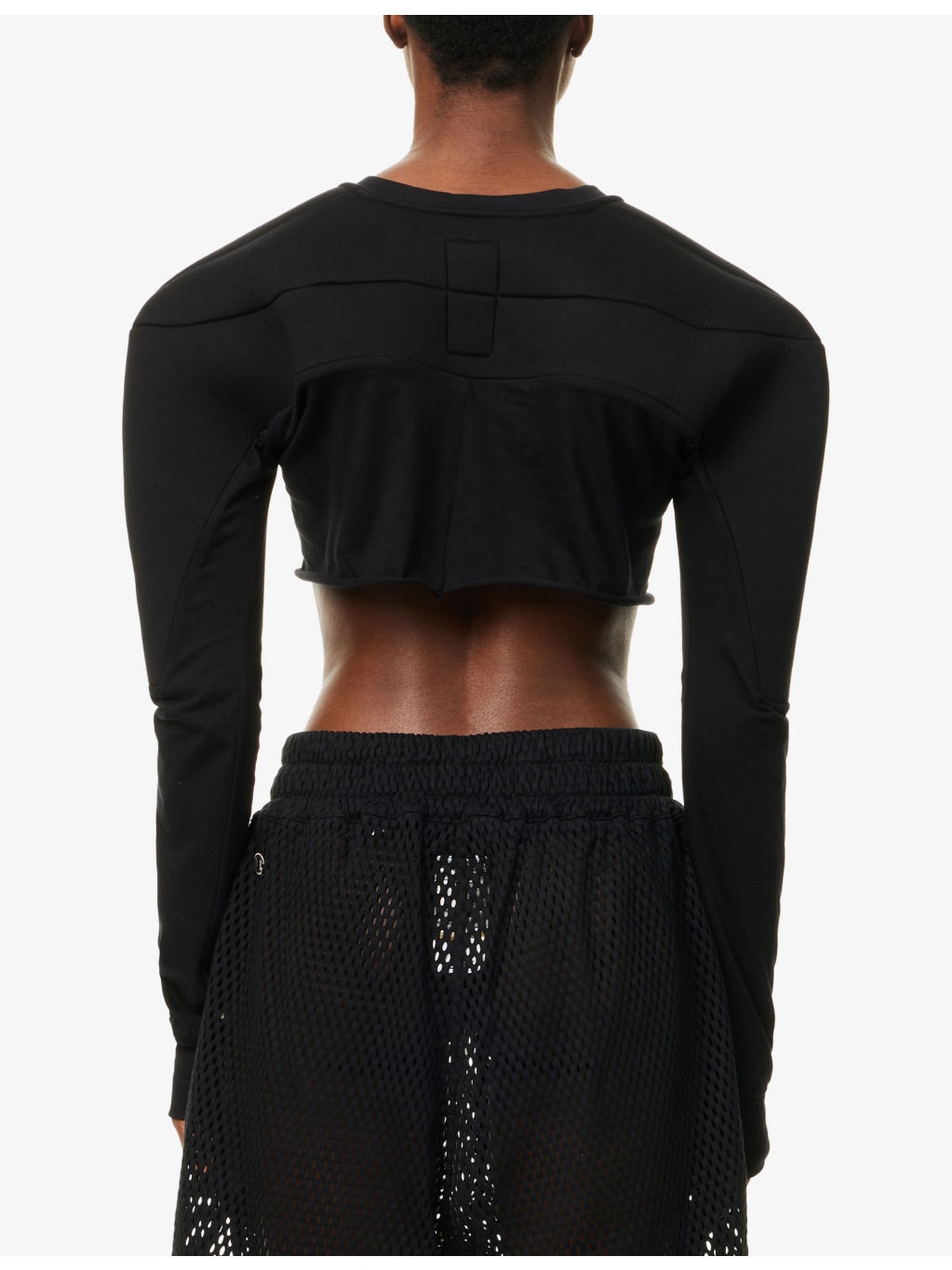 Rick Owens X Champion Girdered Cropped Harness Cotton-Jersey T-Shirt - 4