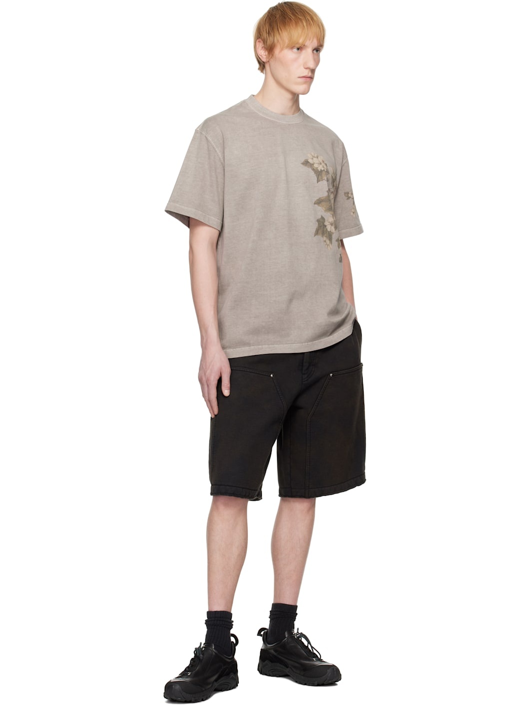 Brown Dyed Cotton Shorts - 4