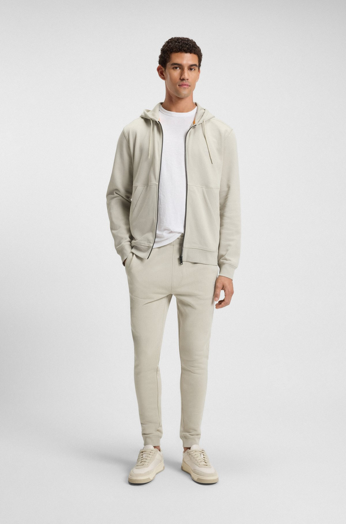 COTTON-TERRY TRACKSUIT BOTTOMS WITH LOGO PATCH - 4