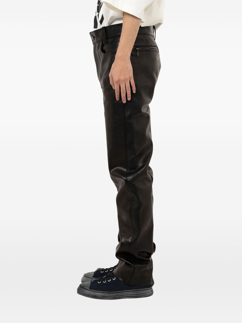 Maison MIHARAYASUHIRO zip-pocket leather trousers outlook