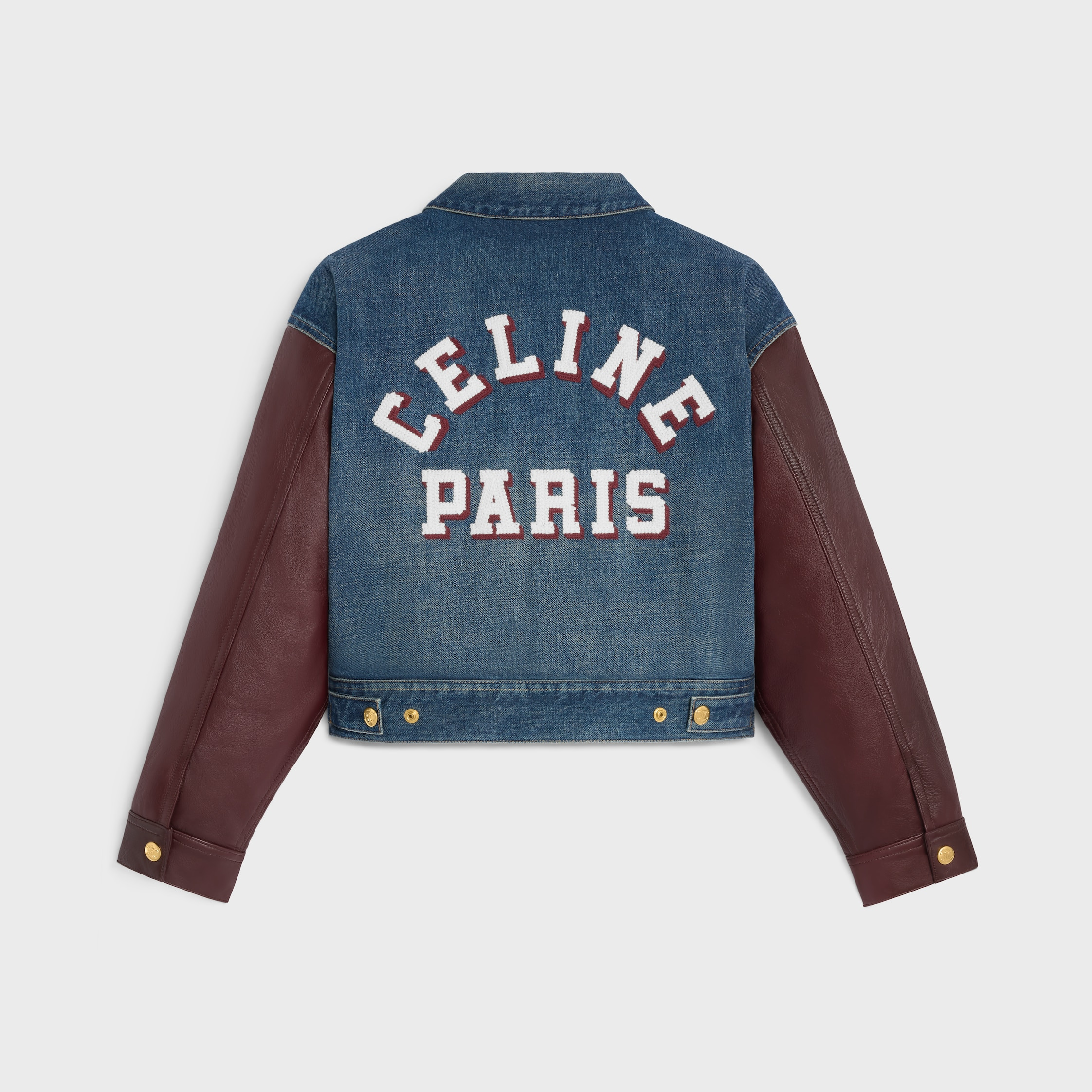 celine paris jacket in dark union wash denim - 2