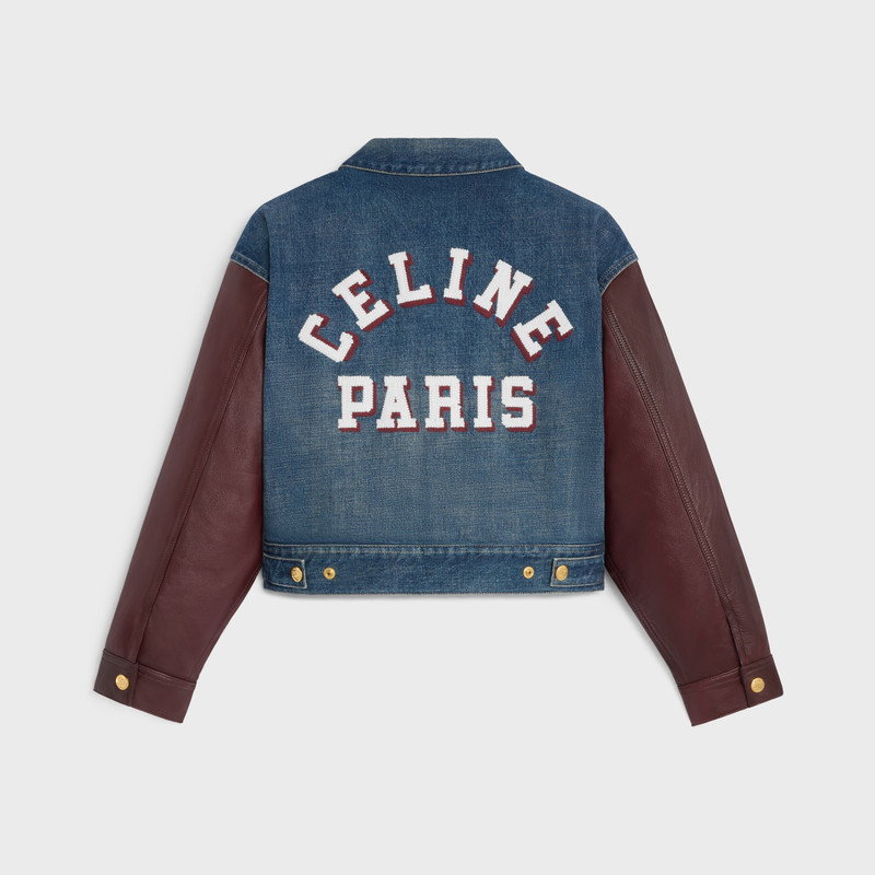 CELINE celine paris jacket in dark union wash denim outlook