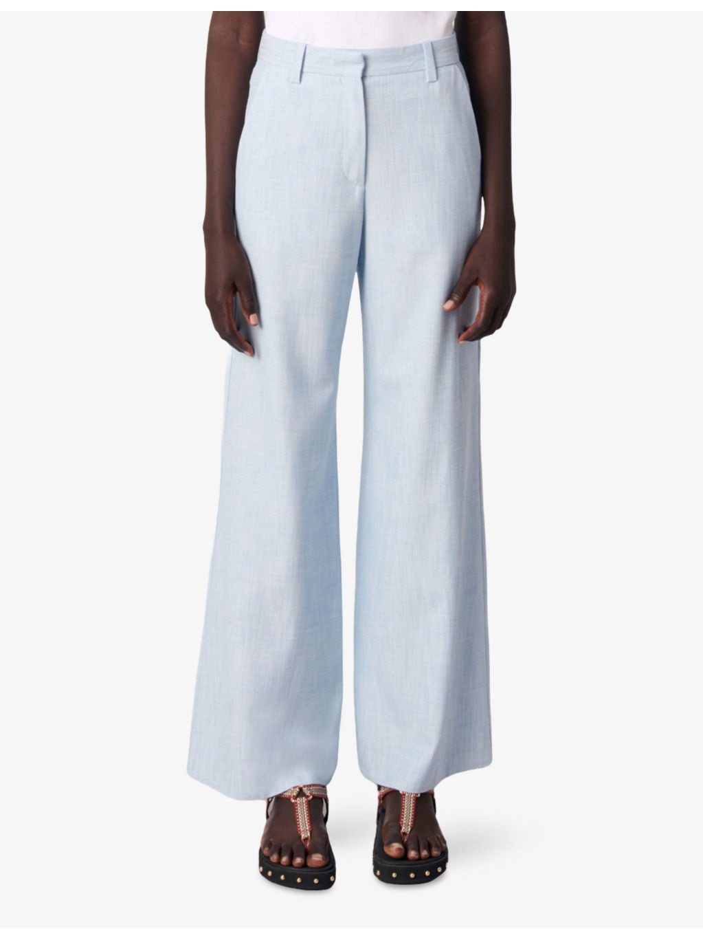 Flared-Leg Mid-Rise Stretch-Woven Trousers - 3