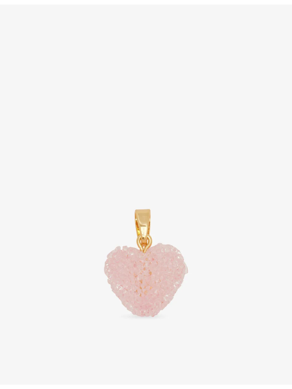 Jelly Heart Connector 18ct Yellow-Gold Plated Brass And Resin Pendant - 1