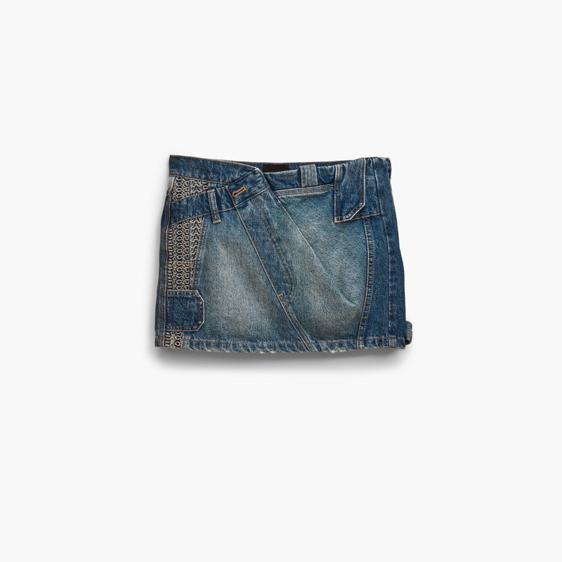 PATCHWORK DENIM MINI SKIRT 1