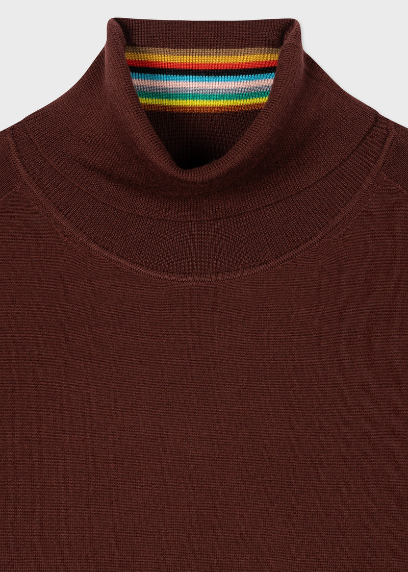 Paul Smith Burgundy Merino Wool Roll Neck Sweater outlook