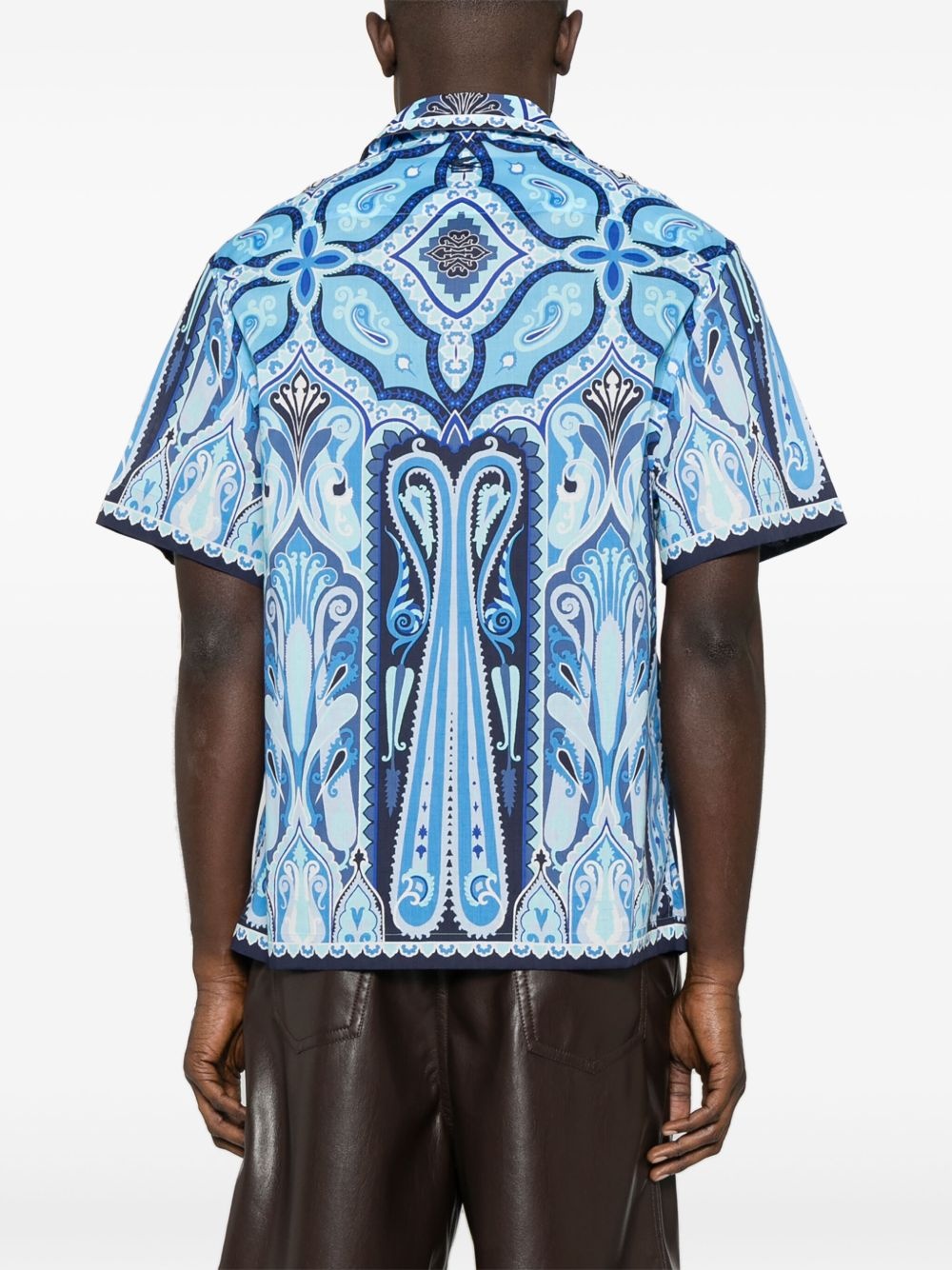 paisley-print bowling shirt - 4