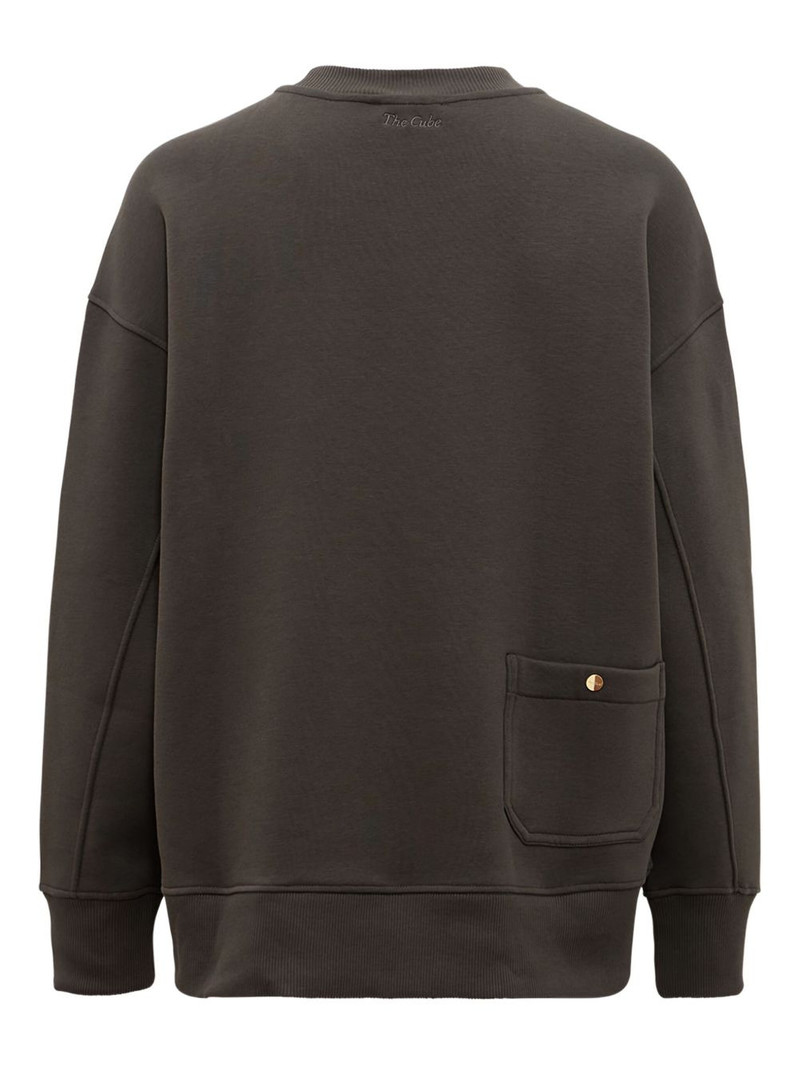 'S Max Mara Monza embroidered-logo patch-pocket sweatshirt outlook