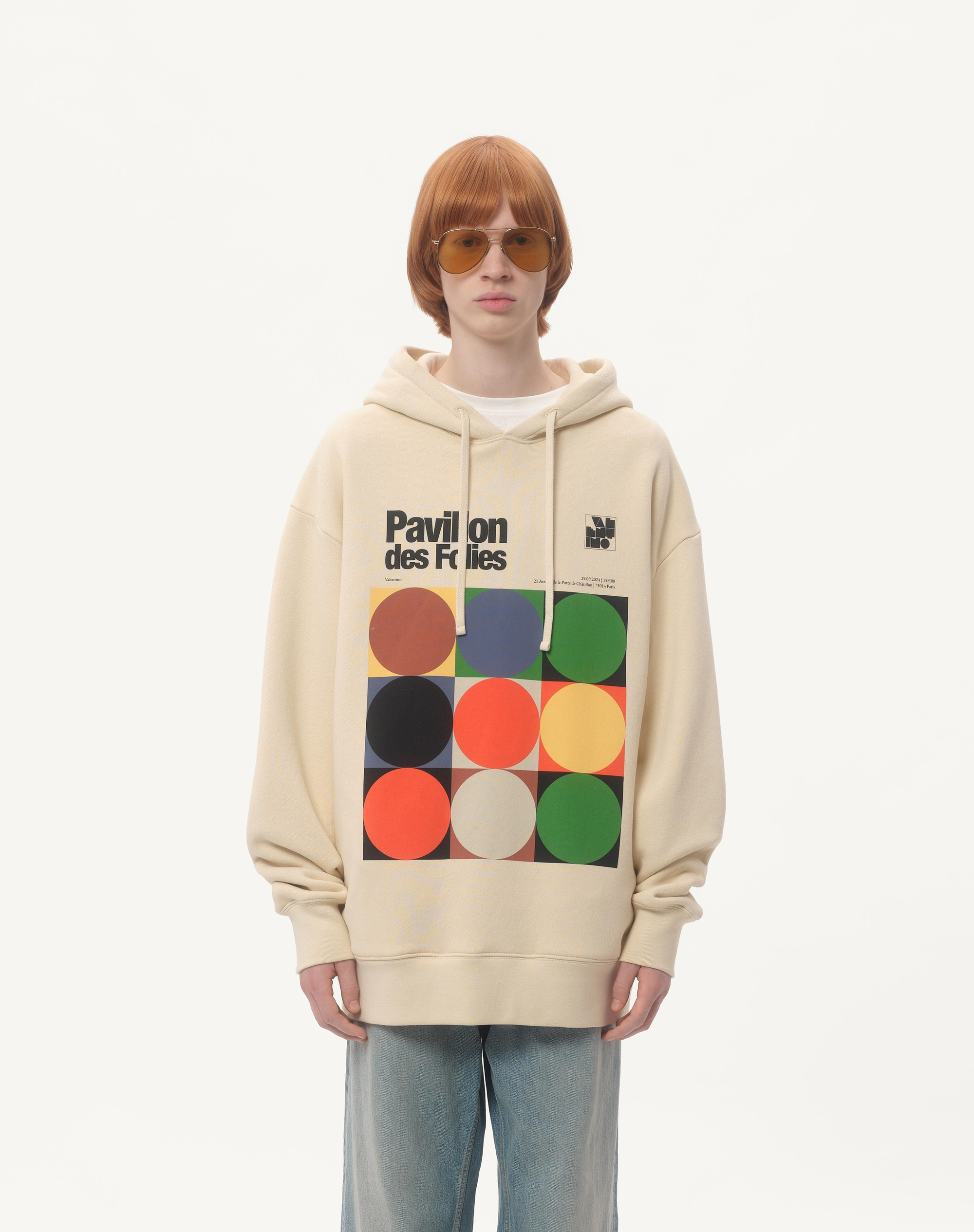 COTTON HOODED SWEATSHIRT WITH PAVILLON DES FOLIES PRINT - 5
