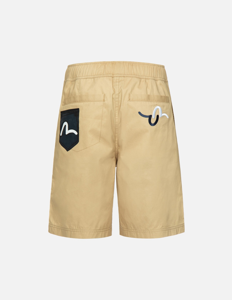 EVISU SEAGULL EMBROIDERY WOVEN SHORTS outlook