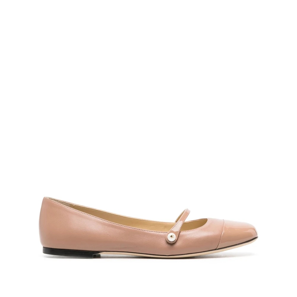 BLUSH PINK PEARL DETAIL FLAT SHOES - 1