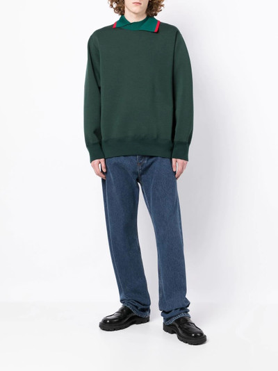 Kolor contrasting-collar detail sweatshirt outlook