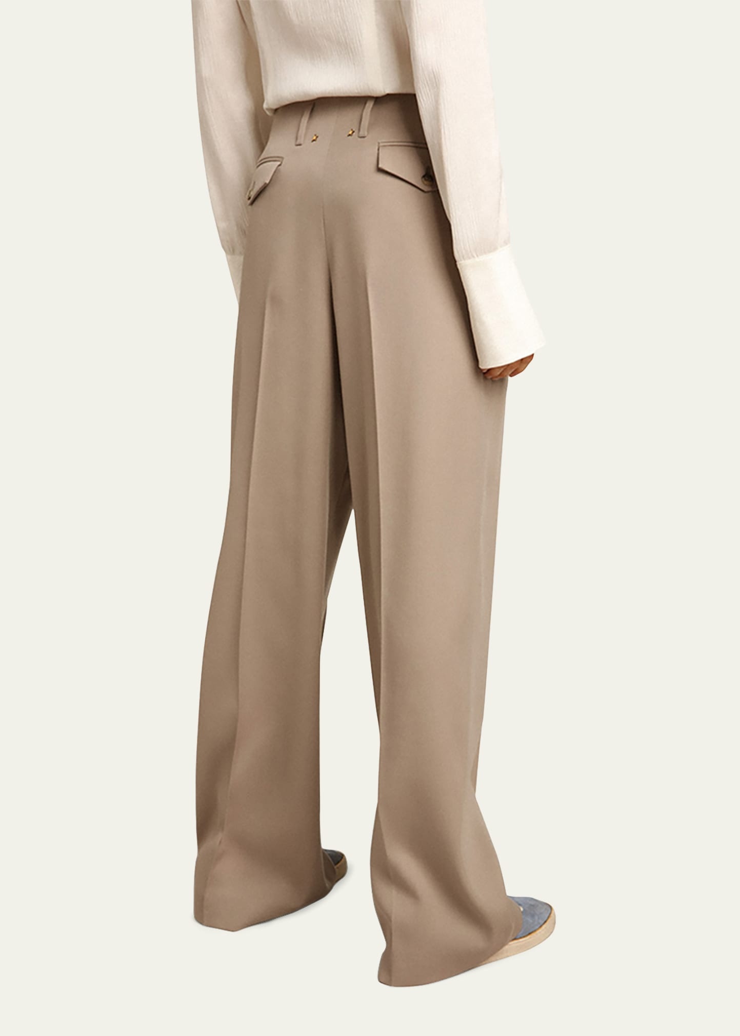 Journey Wool Gabardine Wide-Leg Pants - 3