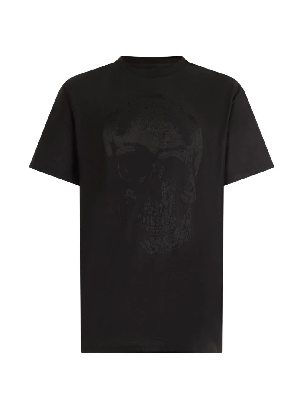 jacquard skull round neck T-shirt - 1