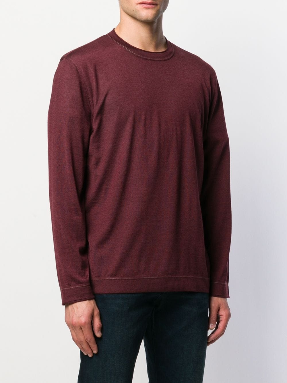 contrast stitch jumper - 3