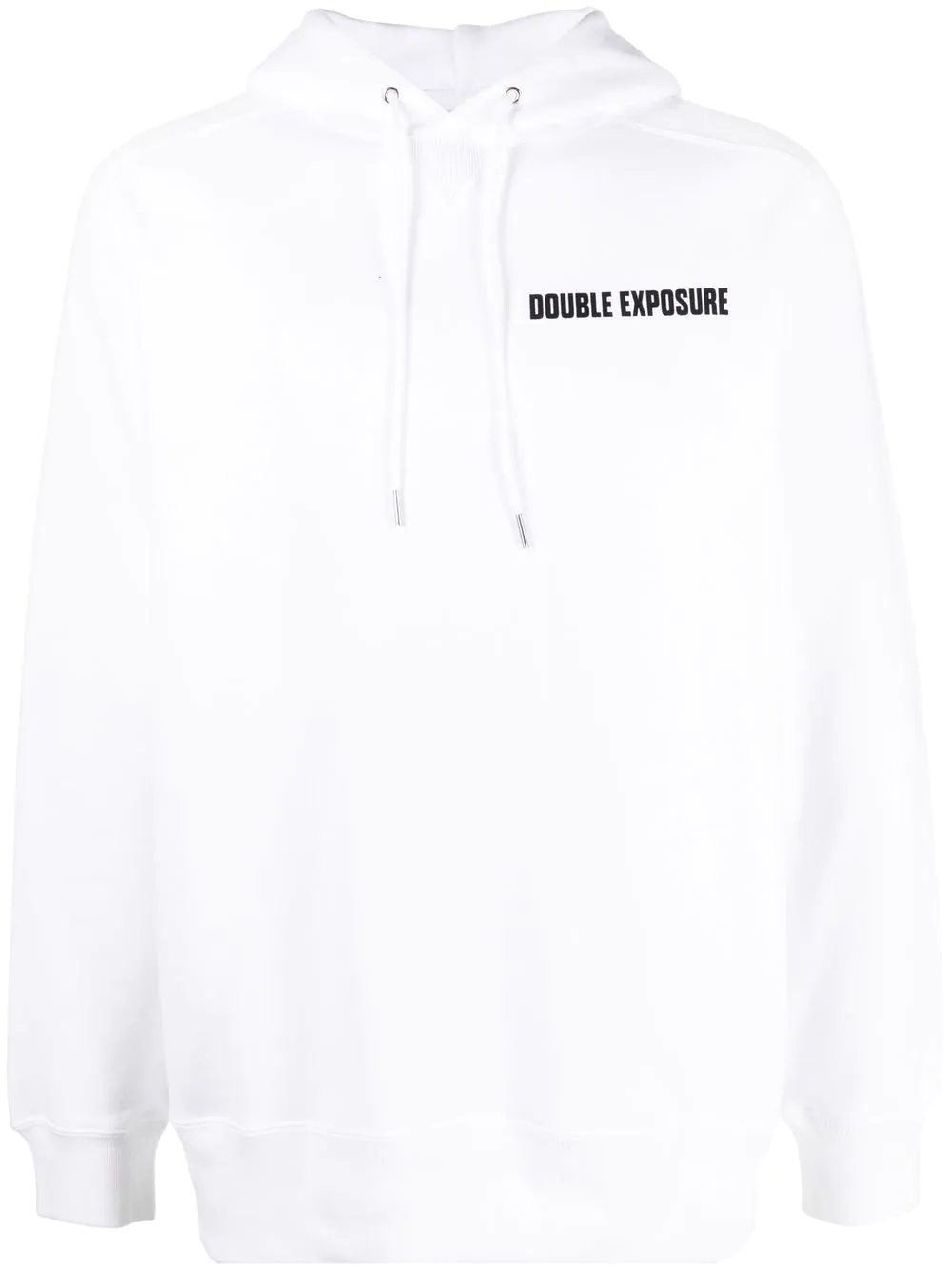 slogan-print cotton hoodie - 1