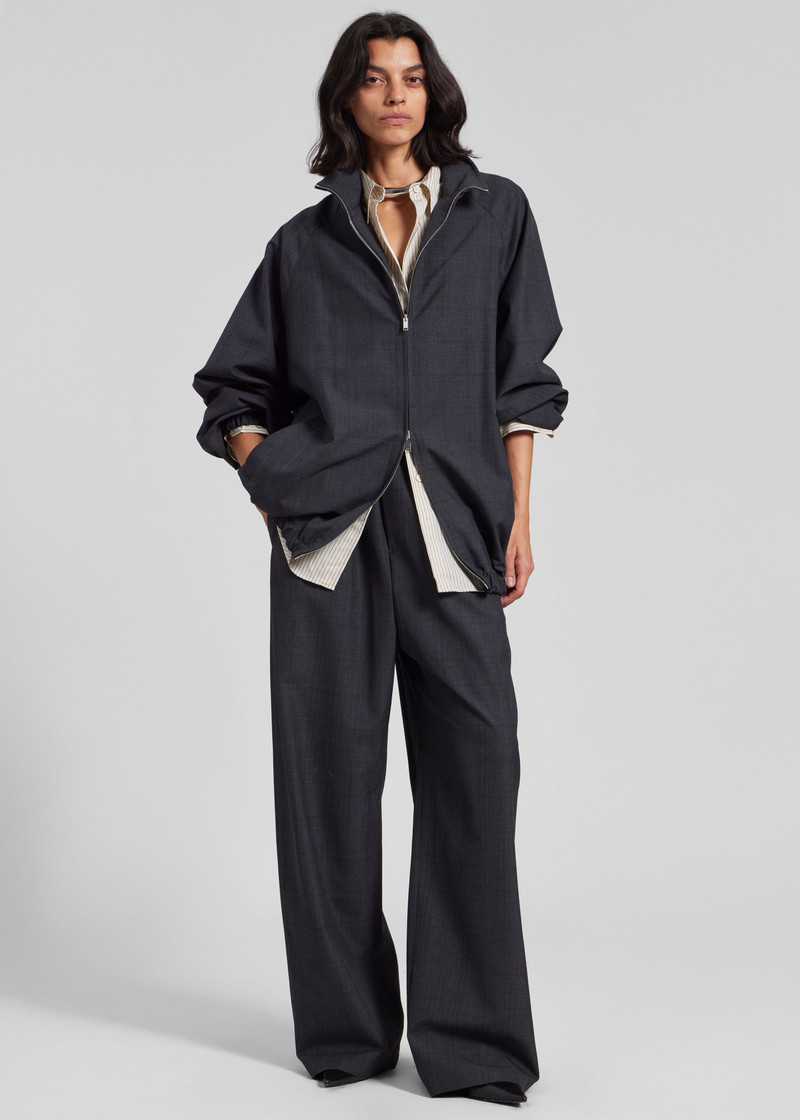 Baxter Plaid Track Pants - Dark Grey 3