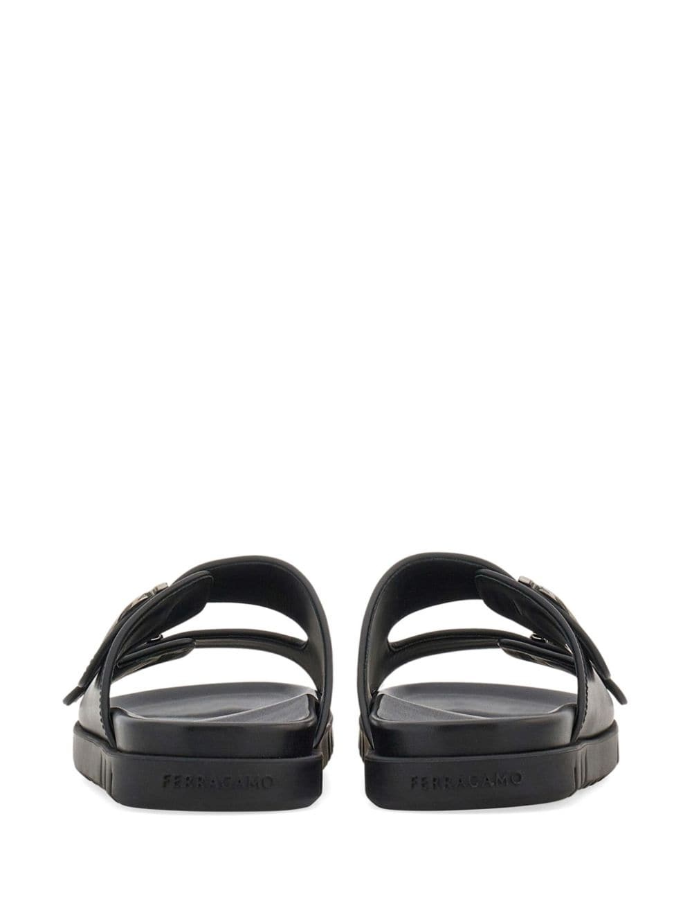 Gancini leather sandals - 3