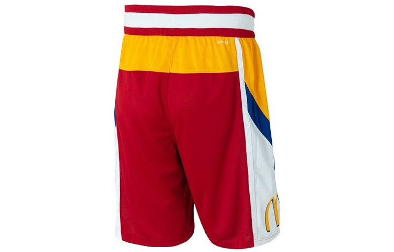 adidas Men's adidas Loose Sports Breathable Red Shorts GI9423 outlook
